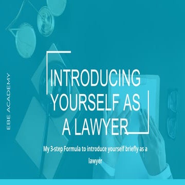 Introducing yourself as a lawyer