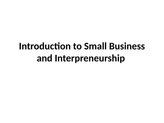 an --Introducion to small Bussiness.pptx