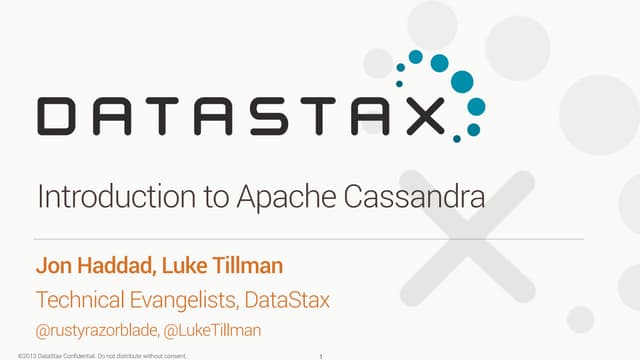 Cassandra Day Atlanta 2015: Introduction to Apache Cassandra & DataStax Enter...