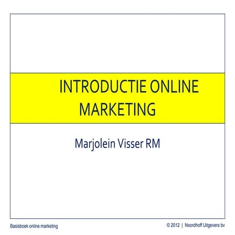 Introductie online marketing | PPT