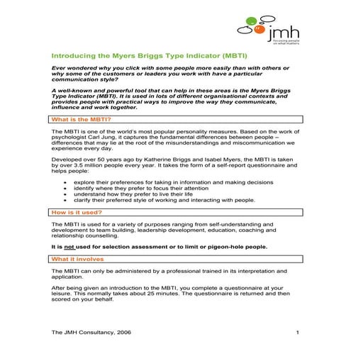 Introducting the mbti