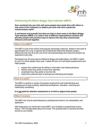 Introducting the mbti