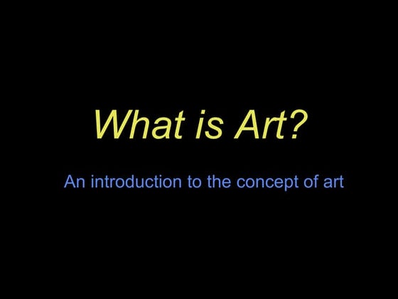 An introduction to art | PPT