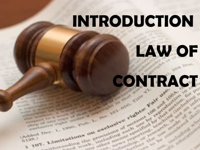 Introduction To Contract Law Ppt Introduction To Contract Law Ppt