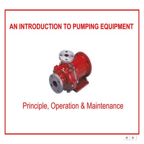 Introduction to Pumps