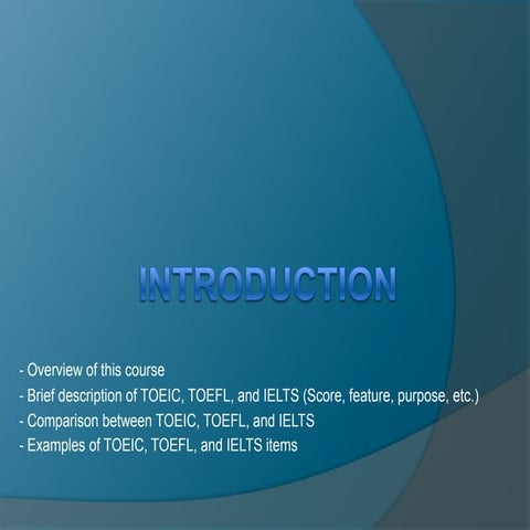 Introduction to English for Academic Test Course | PPTX