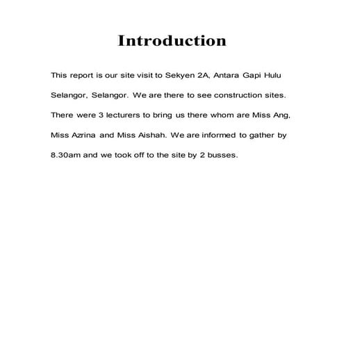 Site visit report | DOCX