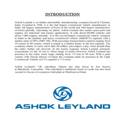 ASHOK LEYLAND