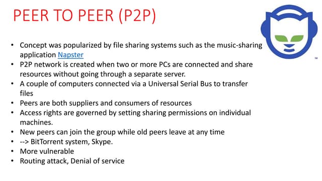 peer to peer and client server model