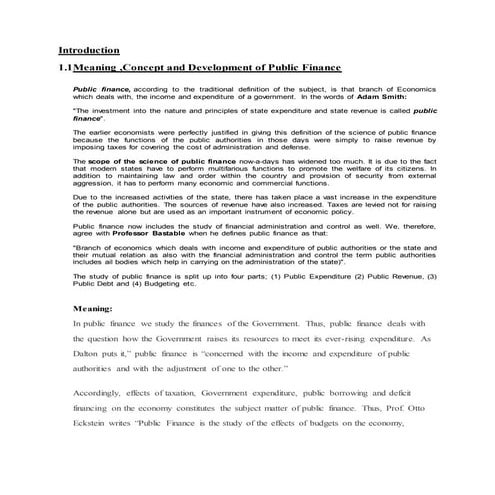 Introduction(Public Fiscal Administration)