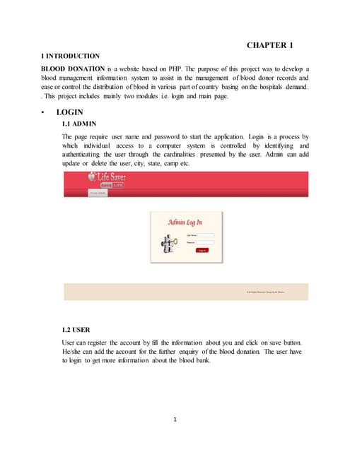 Full report on  blood bank management system