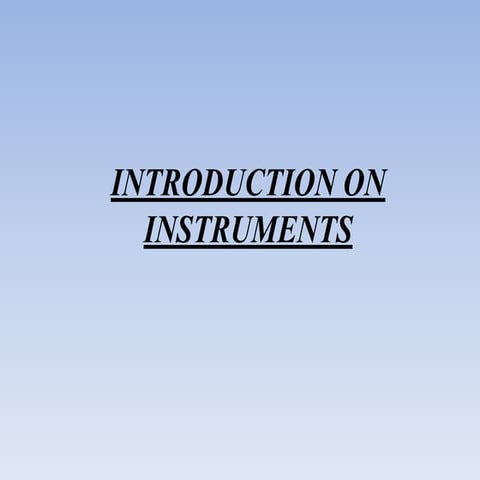 Introduction on instruments used for chaining