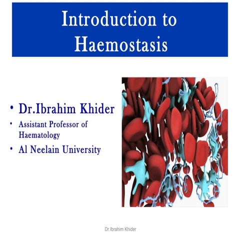 Introduction to Haemostasis 