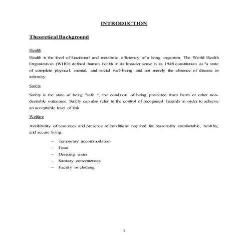 Health and Safety - Responsibilities of employers’ and workers’ r for a safe ...