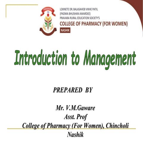 Introduction to Management