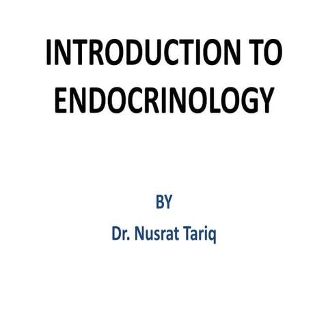 Introduction to endocrinology