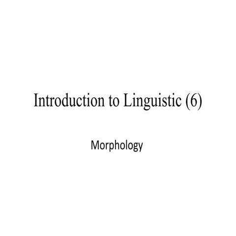 Introduction to linguistic (6)