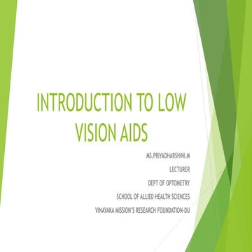 Introduction to Low Vision