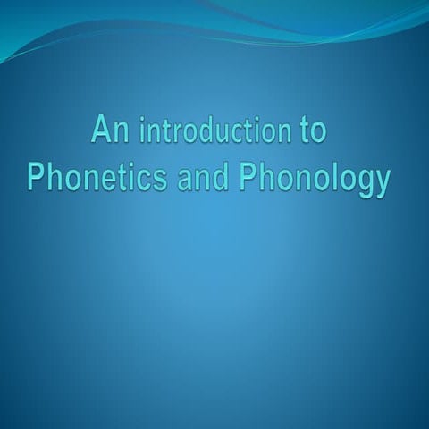 Phonetics powerpoint | PPTX