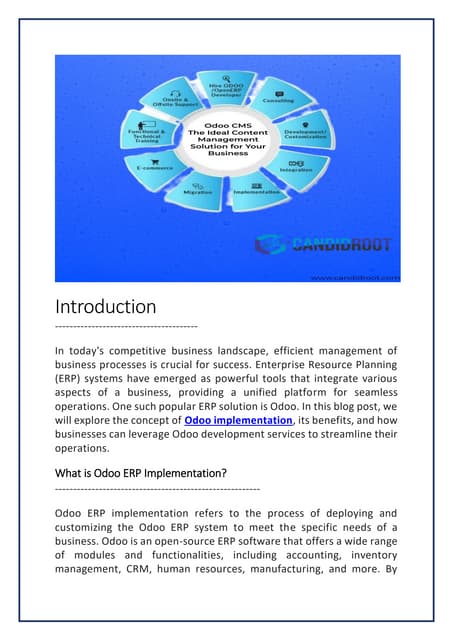 Odoo CMS The Ideal Content Management Solution for Your Business