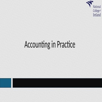 Introduction to finance and accounting for Masters in Accounting