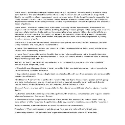 introduction TO ASSISTANT HEALTHCARE SERVICES