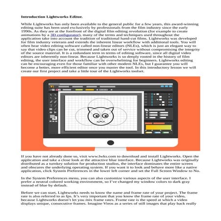 Introduction lightsworks