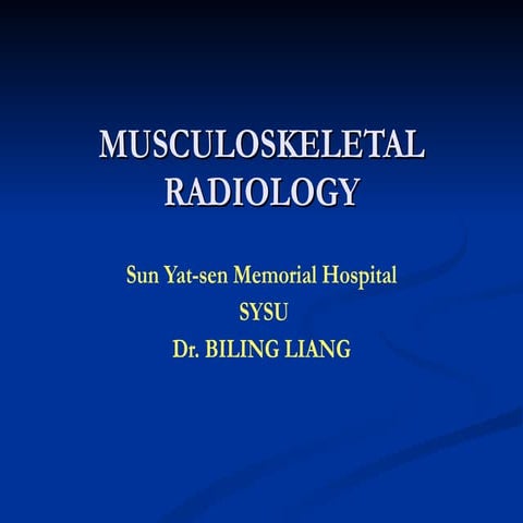 Introduction skeletal radiology(11月20.) | PPT