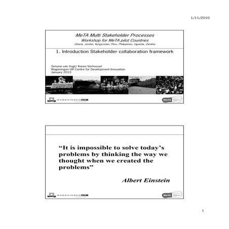 Introduction: Stakeholder collaboration framework