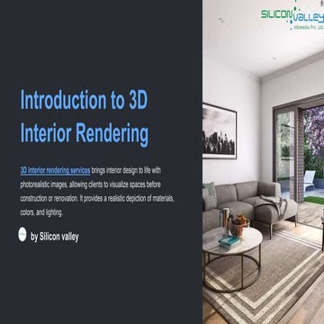 Introduction to 3D Interior Rendering services - Silicon valley