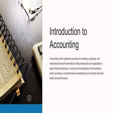 Introduction to Fundamentals of Accounting