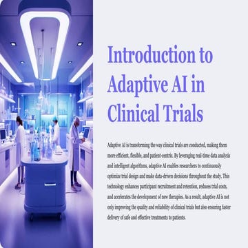 Introduction To Aadaptive AI In Clinical Trials