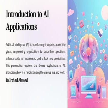 Introduction to Artificial Intelligence (AI)(AI) and its Applications