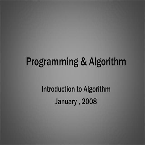Introduction To Algorithm [2] | PPT