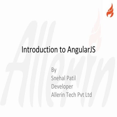 Introduction to-angular js | PPT