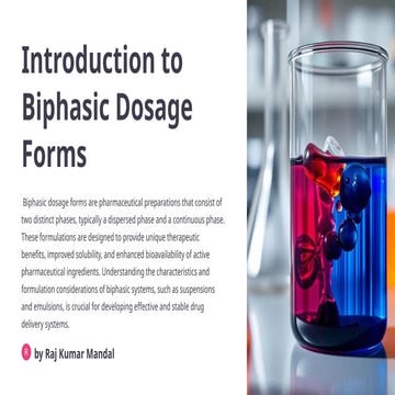 Introduction to Biphasic Dosage Forms on Slideshare by Raj Kumar Mandal