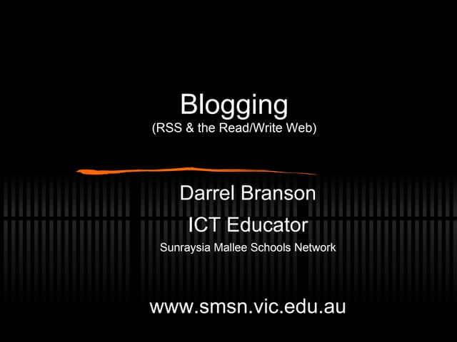 Introduction to blogging