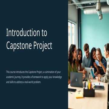 Comprehensive Guide to Capstone Projects Using Design Thinking and SDGs ...