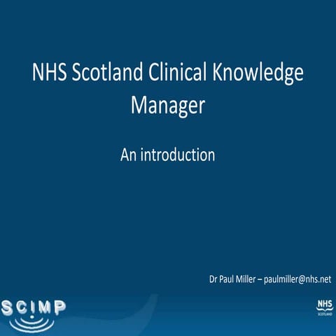 Introduction to openEHR Clinical Knowledge Manager