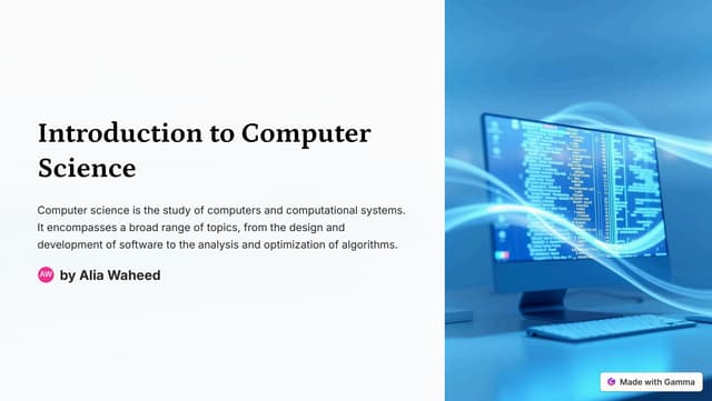 Introduction to computer science an information technology