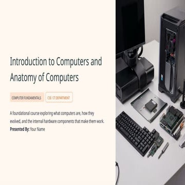 Components of Computer System: Input, Output Devices, CPU, Memory ...