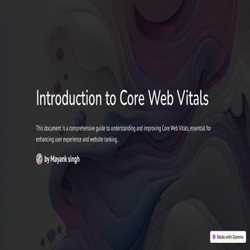The Core Web Vitals: How to improve interaction with the ranking and user sat...