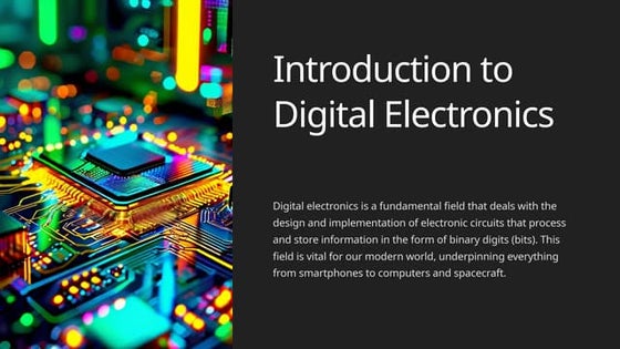 introduction to digital electronics presentation | PPT