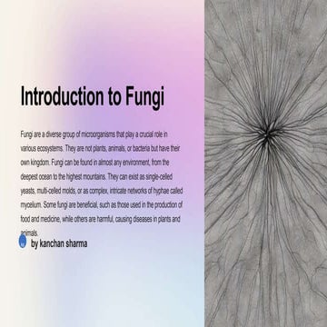 introduction to fungi. general characters of fungi. life cycle of penicillium...