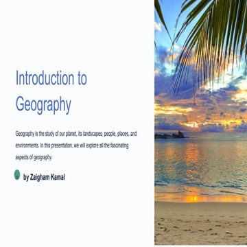 Introduction to Geography | PPT
