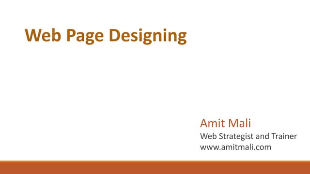 Web Page Designing