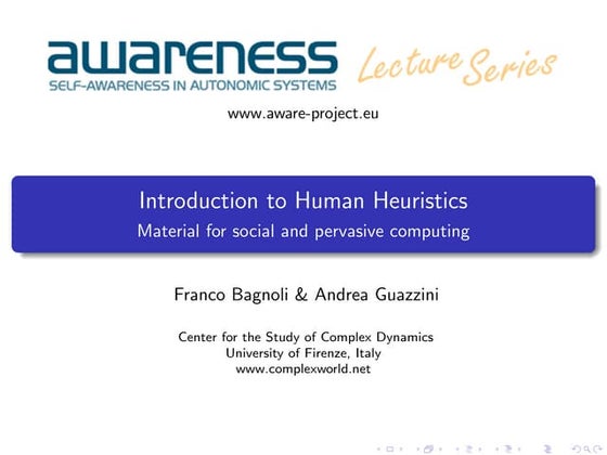 Introduction to Human Heuristics | PPT