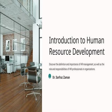 Comprehensive Guide to Human Resource Development and Management | PPTX