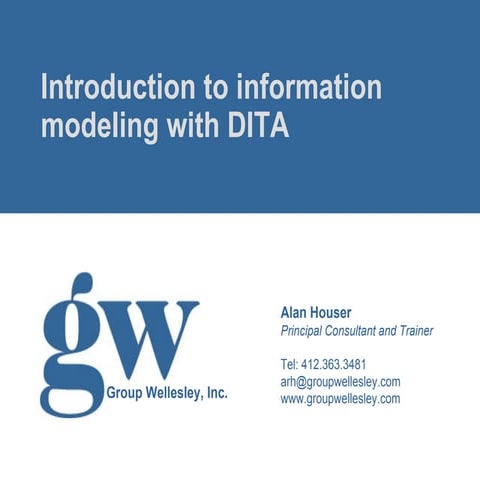 Introduction To Information Modeling With DITA