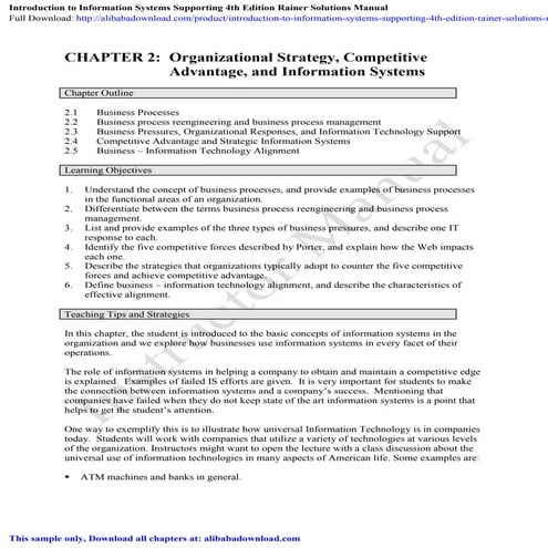 Introduction to Information Systems Supporting 4th Edition Rainer Solutions M...